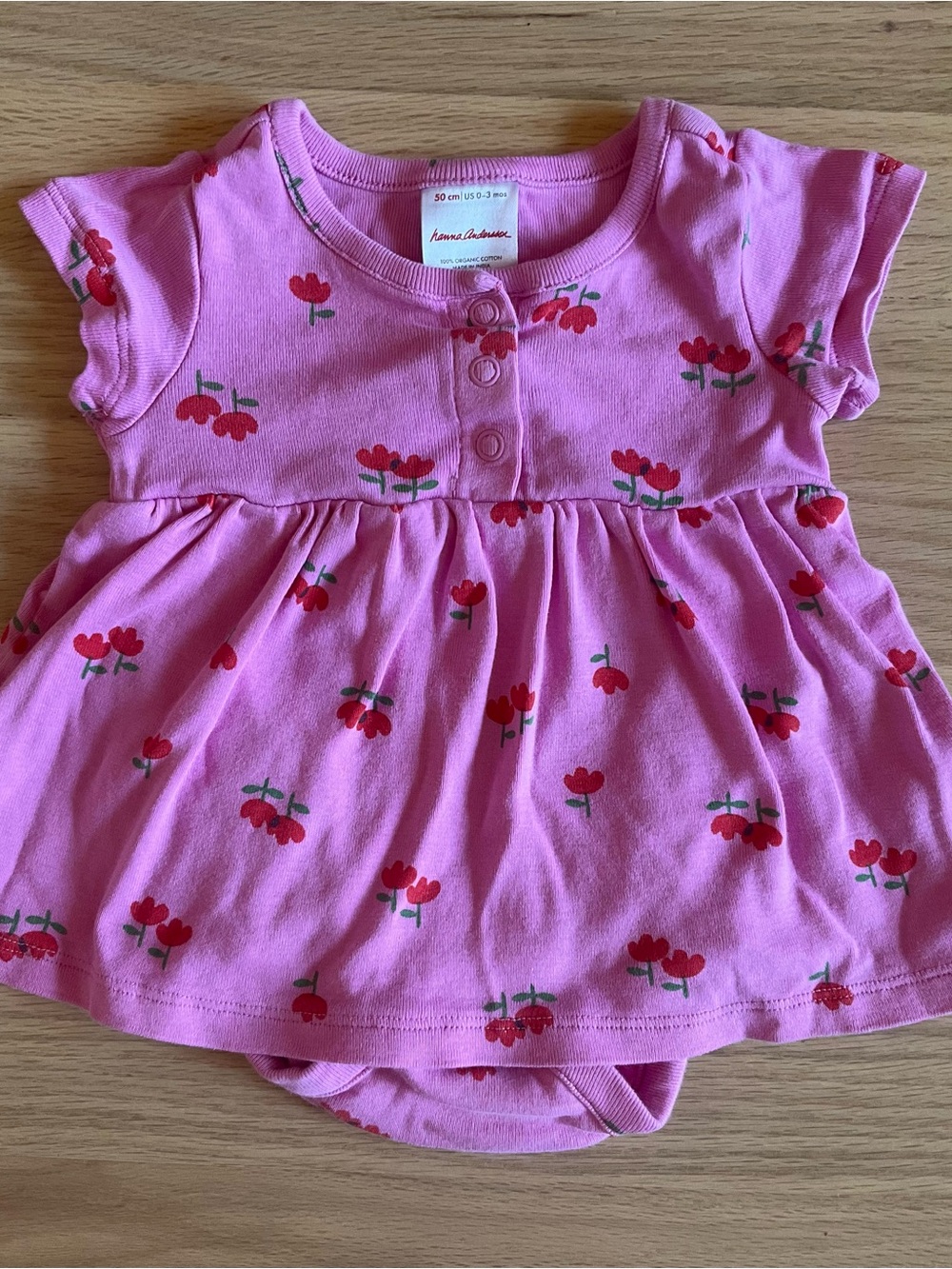 Hanna Anderson Baby Skirted Bodysuit, Sz 0-3mos